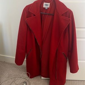 Old Navy Red Peacoat